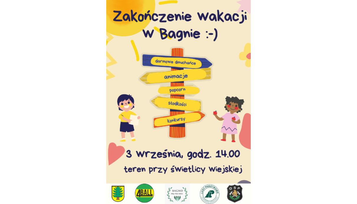 Zakończenie wakacji w Bagnie - plakat