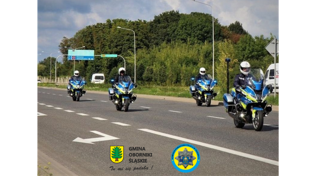Zdjęcie przedstawiające motocykle policyjne