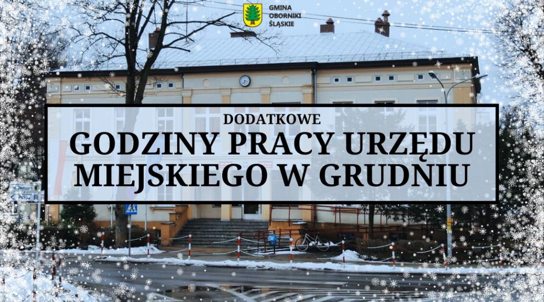 Dodatkowe godziny pracy Urzędu Miejskiego w grudniu