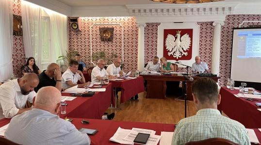 Radni Rady Miejskiej 2018-2023 podczas LXIV Sesja Rady Miejskiej w Obornikach Śląskich